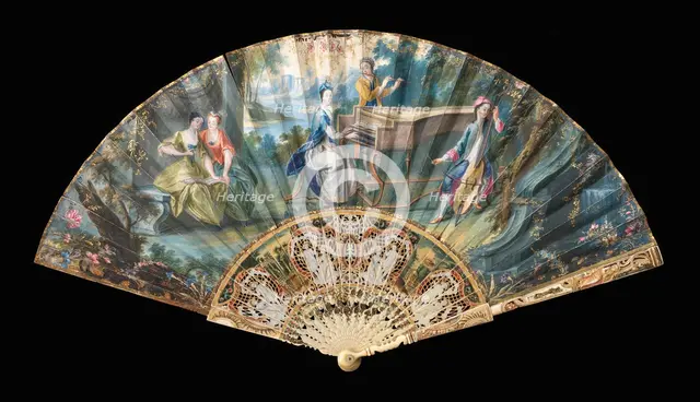 Fan, European, 1840-60. Creator: Unknown.