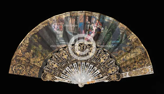 Fan, European, 1860-69. Creator: Unknown.
