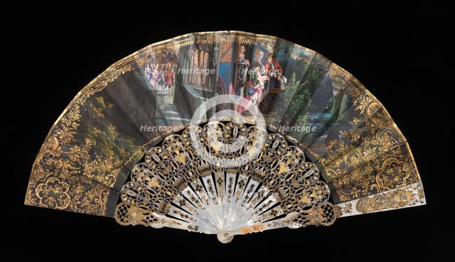 Fan, European, 1860-69. Creator: Unknown.