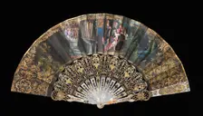 Fan, European, 1860-69. Creator: Unknown