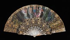 Fan, European, 1860-69. Creator: Unknown