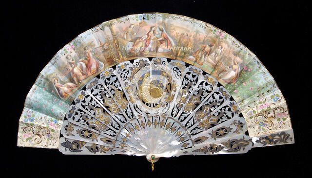 Fan, European, 1860-69. Creator: Unknown.