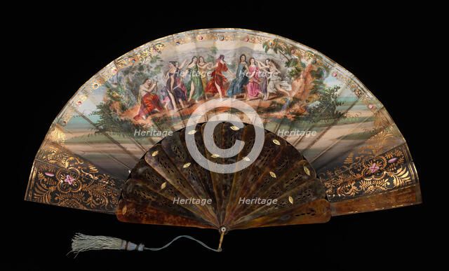 Fan, European, 1860-79. Creator: Unknown.