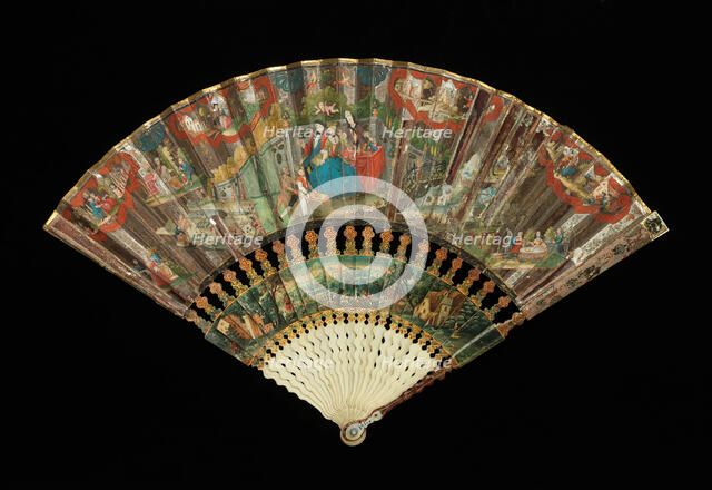 Fan, European, ca. 1730. Creator: Unknown.