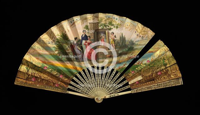 Fan, French, 1820-30. Creator: Dubois.