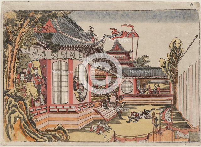 Fan Kuai and the Banquet at Hongmen (Hankai Komon no kai no zu). Artist: Hokusai, Katsushika (1760-1849)