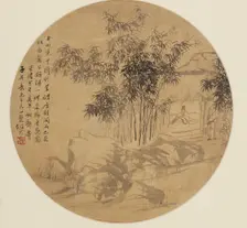 Fan painting - Landscape, 19th century, (1801-1900)