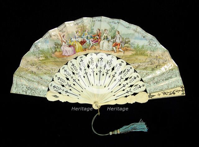 Fan, possibly French, 1860-69. Creator: Unknown.