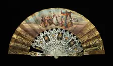 Fan, probably French, 1840-70. Creator: Unknown