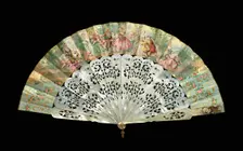 Fan, probably French, 1860-70. Creator: Unknown