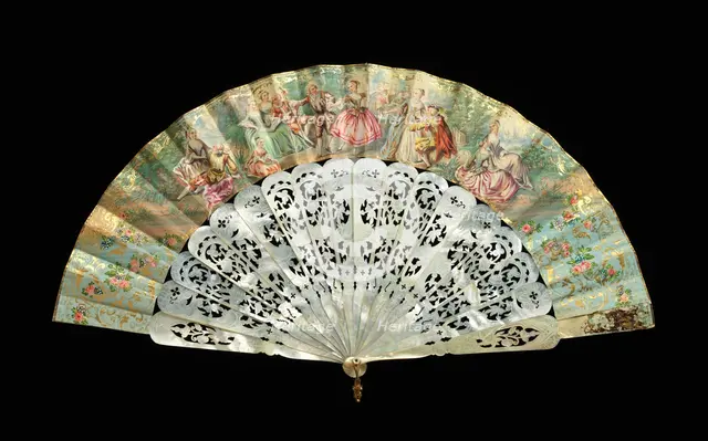 Fan, probably French, 1860-70. Creator: Unknown.