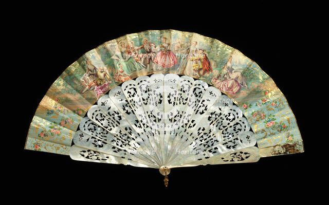 Fan, probably French, 1860-70. Creator: Unknown.
