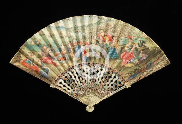 Fan, probably French, first quarter 18th century. Creator: Unknown.