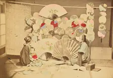 Fan Shop, 1897. Creator: Ogawa Kazumasa