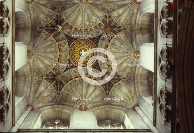Fan Vaulting in Canterbury Cathedral, Kent, England, 20th century. Artist: CM Dixon.