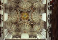 Fan Vaulting in Canterbury Cathedral, Kent, England, 20th century. Artist: CM Dixon