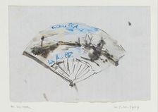Fan with landscape, 1867-1930. Creator: Philip Zilcken