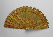Fan with Poetic Verses, Iran, dated A.H. 1301/A.D. 1883-84. Creator: Unknown