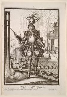 Fanciful Costumes: Costume of the Fireworks Maker, c. 1690. Creator: Nicolas de Larmessin II (French, 1638-1694)