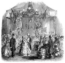 Fancy Bazaar recently held in the Townhall, Hadleigh, Suffolk, in aid of the Restoration..., 1858. Creator: Unknown