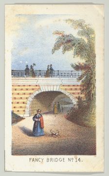 Fancy Bridge No. 14, from the series, Views in Central Park, New York, Part 3, 1864. Creator: Louis Prang