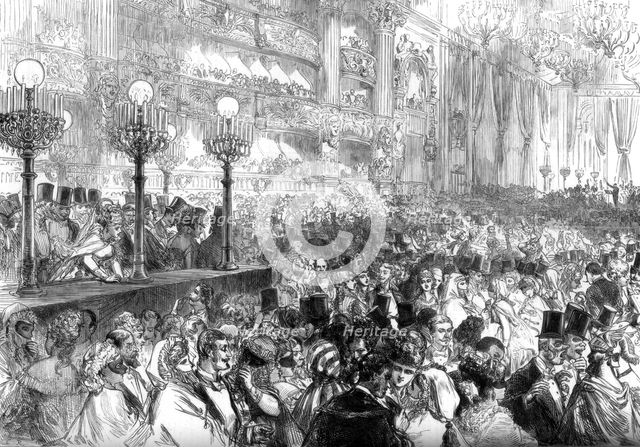 Fancy-dress ball at the new Grand Opera House, Paris, for the benefit of the poor, 1875. Artist: Unknown