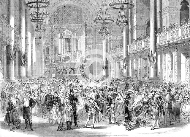 Fancy-dress ball in aid of St. Ann's Dispensary, at St, George’s Hall, Liverpool, 1864. Creator: Unknown.