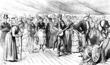 Fancy-Dress Ball on board H.M. troop-ship Serapis, on Crossing the Line, 1883. Creator: Unknown