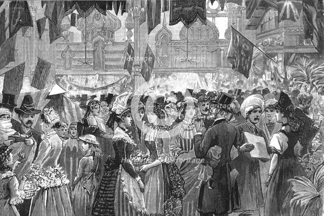 'Fancy Fair at the Athenaeum, Camden Road, in aid of the North West London Hospital', 1886.  Creator: Unknown.