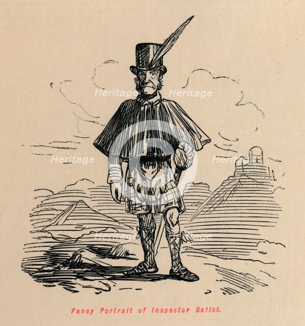 'Fancy Portrait of Inspector Balioi', c1860, (c1860). Artist: John Leech.