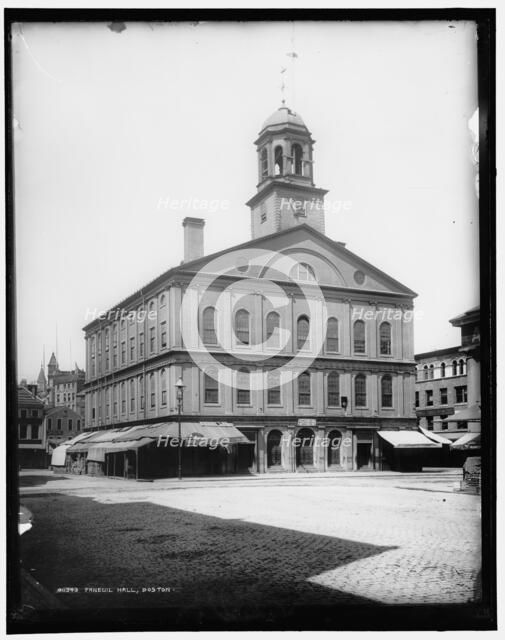 Faneuil Hall, Boston, between 1890 and 1899. Creator: Unknown.