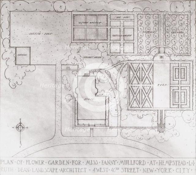 Fanny A. Mulford house, Fulton Avenue, Hempstead, New York, c1916. Creator: Frances Benjamin Johnston.