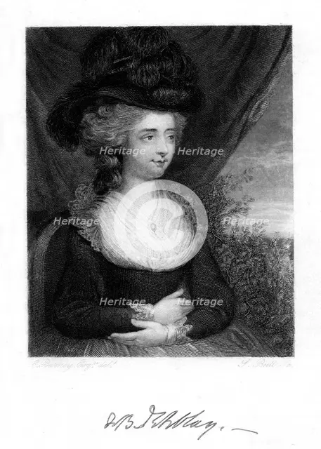 Fanny (Frances) Burney, Madame D'Arblay, English novelist, 1843.  Artist: Anon