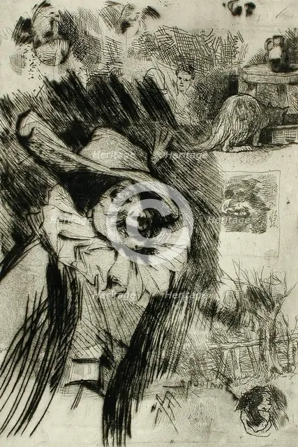 Fantoche, 1874. Creator: Félicien Rops.
