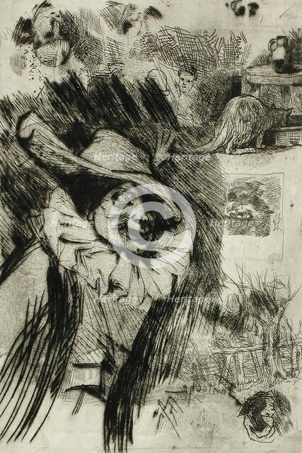 Fantoche, 1874. Creator: Félicien Rops.