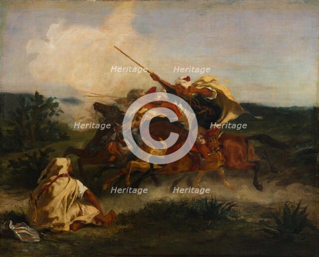 Fantasia arabe, 1833. Creator: Eugene Delacroix.
