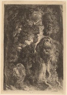 Fantastic Heads, 1638. Creator: Jacob III de Gheyn