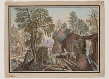 Fantastic Landscape with Peddlars, 1793. Creator: Felix Cavalli