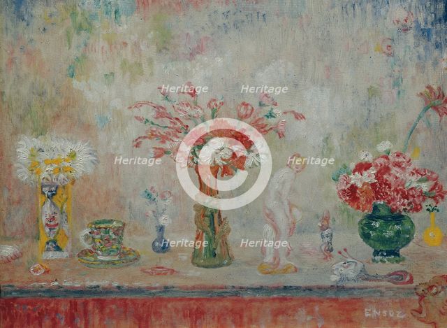 Fantastic still life, c. 1917. Creator: Ensor, James (1860-1949).