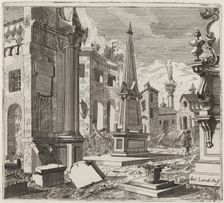 Fantastic Townscape with Ruins, before 1753. Creator: Giuseppe Antonio Landi