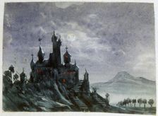 Fantasy Castle in Moonlight I 1820-1876. Artist: George Sand