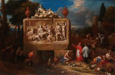 Fantasy landscape with St Charles Borromeo, c.1700-c.1720. Creator: Henry Ferguson