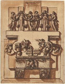 Fantasy of a Magnificent Wall Monument, 1764/1766. Creator: Giovanni Battista Piranesi