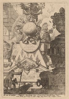 Fantasy of an Antique Trophy to Augustus, 1770/1780. Creator: Karl Schutz