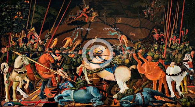 Fantasy of Paolo Uccellos La Battaglia (prestudy), 1923. Creator: William Scharff.