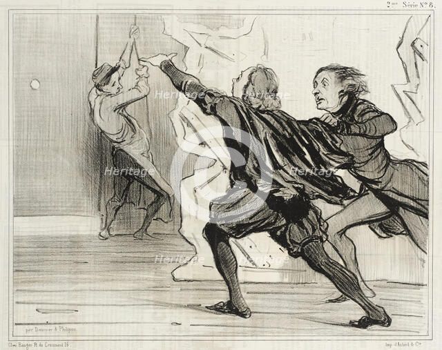 Farce dramatique..., 1841. Creator: Honore Daumier.