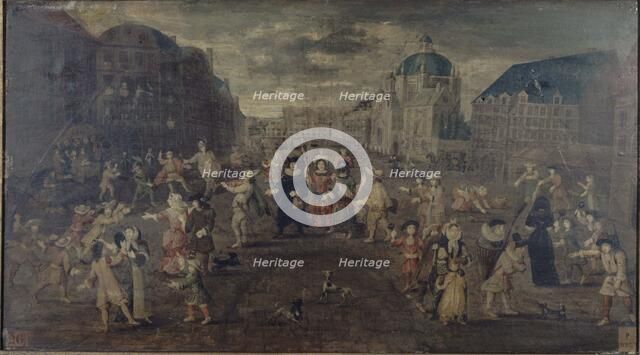 Farce in the streets of Paris, between 1501 and 1600. Creator: Unknown.