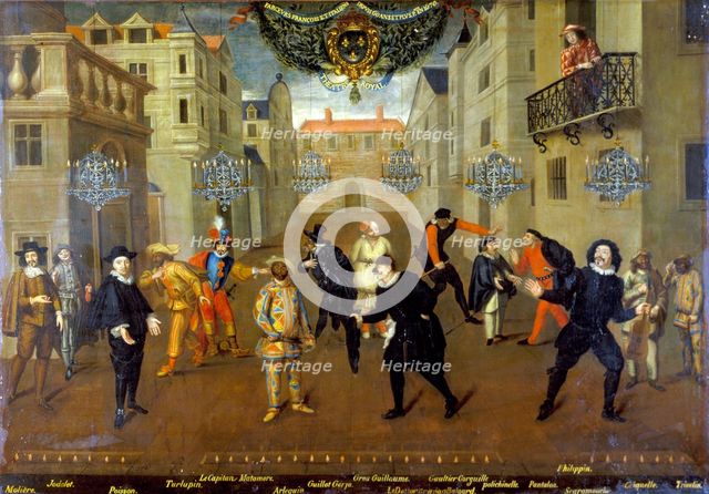 'Farceurs', 1670. Artist: Anon