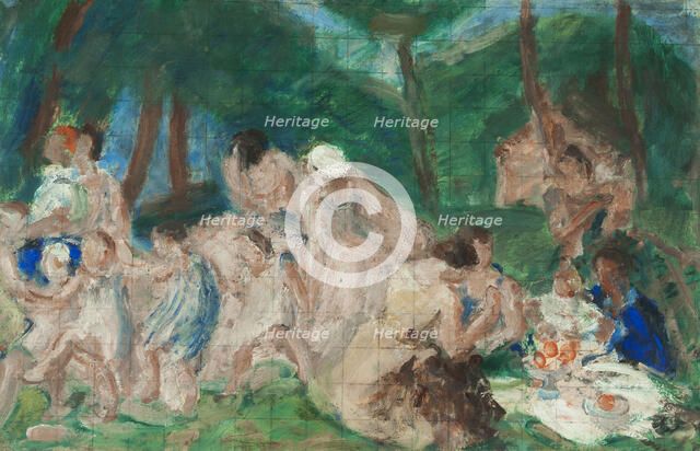 Farandole: Sketch for the courtyard of the boys' school in rue Kuss, 13th arrondissement of..., 1933 Creator: Jean Alfred Adler.