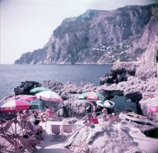 Faraglioni Beach, Capri, Italy, c1955. Creator: Arthur Charles Kirby Ware